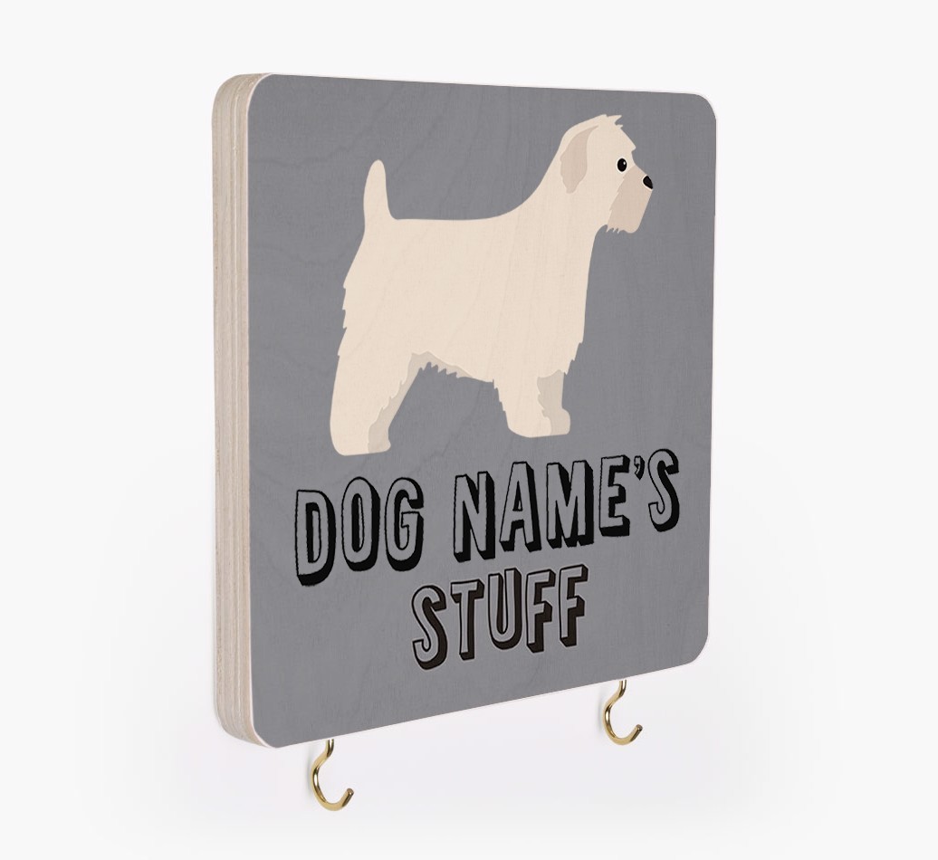 'Dog's Stuff' - Personalized {breedFullName} Lead & Collar Hanger