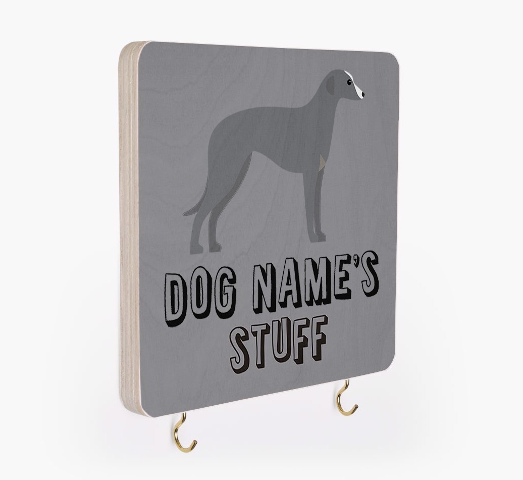 'Dog's Stuff' - Personalized {breedFullName} Lead & Collar Hanger