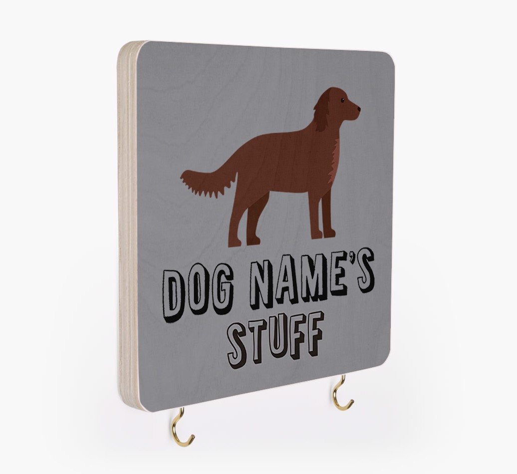 'Dog's Stuff' - Personalized {breedFullName} Lead & Collar Hanger