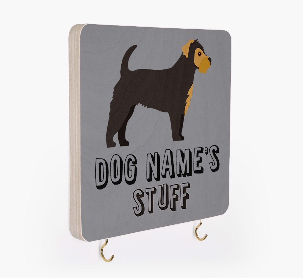 'Dog's Stuff' - Personalized {breedFullName} Lead & Collar Hanger