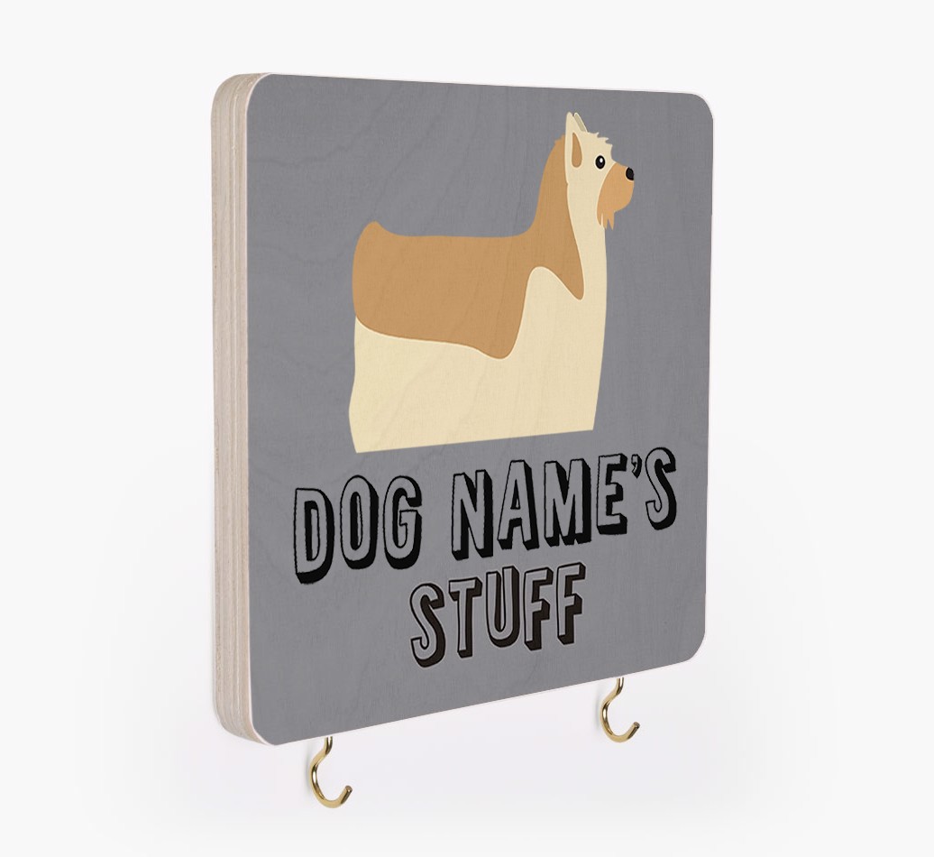 'Dog's Stuff' - Personalized {breedFullName} Lead & Collar Hanger