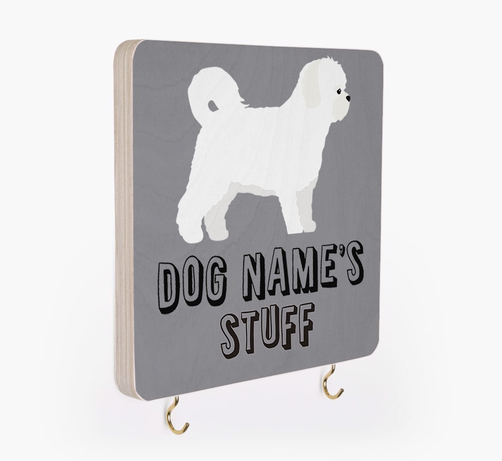 'Dog's Stuff' - Personalized {breedFullName} Lead & Collar Hanger