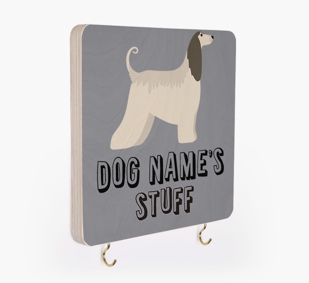 'Dog's Stuff' - Personalized {breedFullName} Lead & Collar Hanger