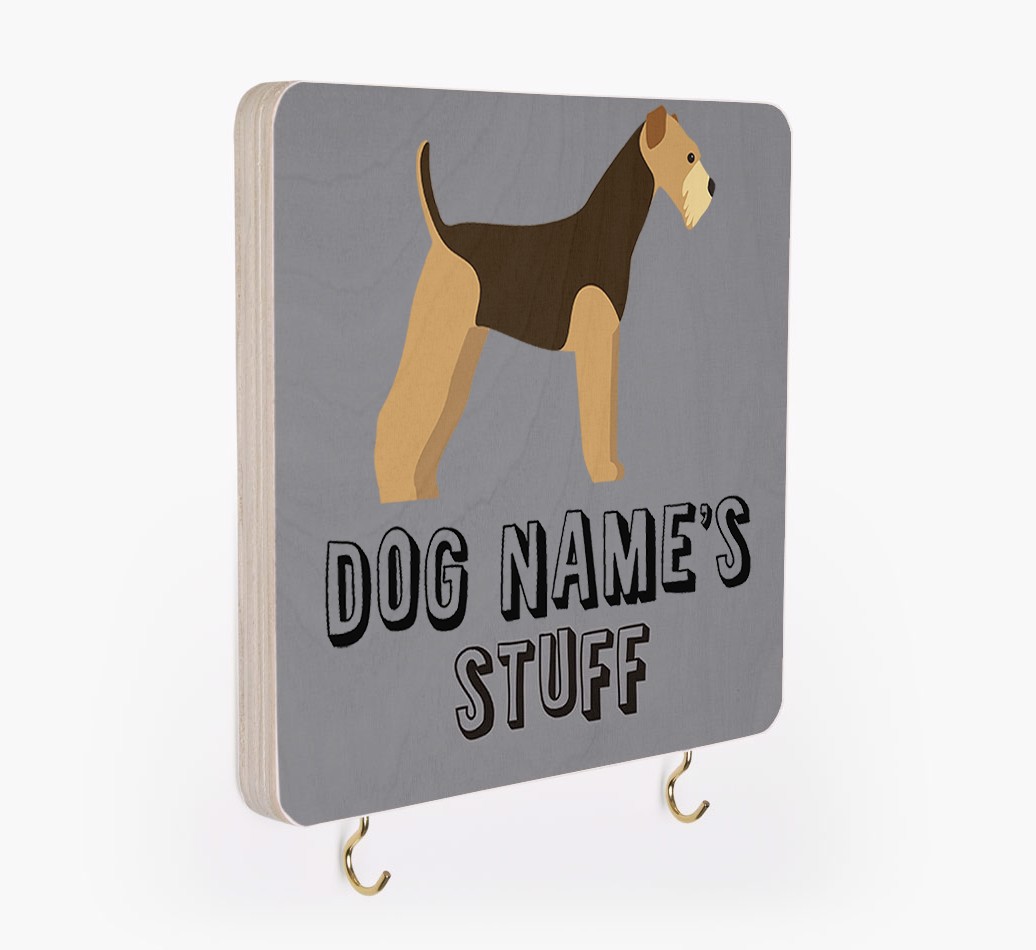 'Dog's Stuff' - Personalized {breedFullName} Lead & Collar Hanger
