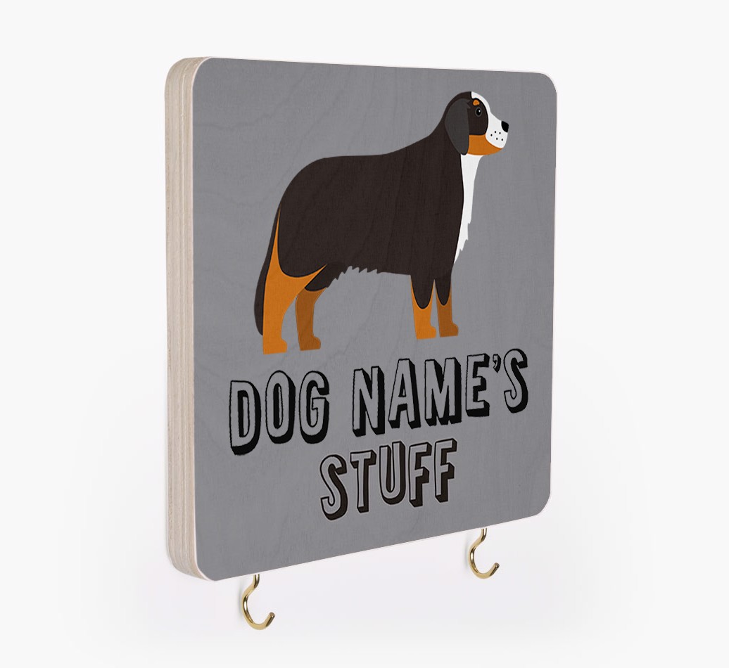 'Dog's Stuff' - Personalized {breedFullName} Lead & Collar Hanger