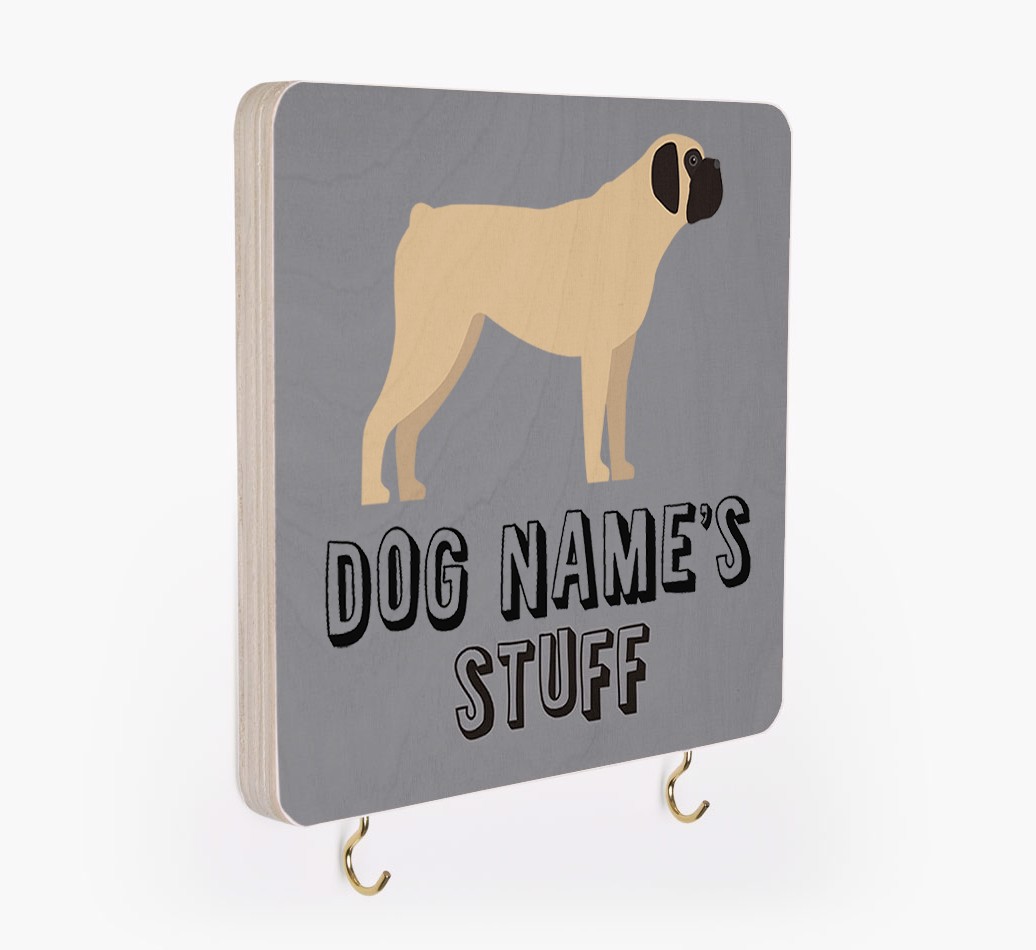 'Dog's Stuff' - Personalized {breedFullName} Lead & Collar Hanger