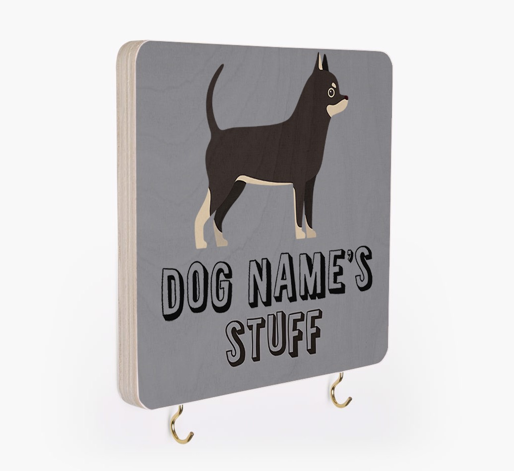 'Dog's Stuff' - Personalized {breedFullName} Lead & Collar Hanger