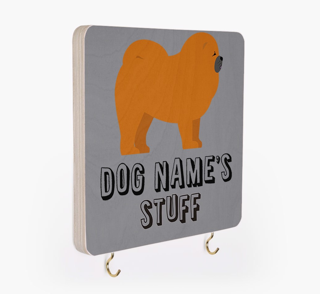 'Dog's Stuff' - Personalized {breedFullName} Lead & Collar Hanger