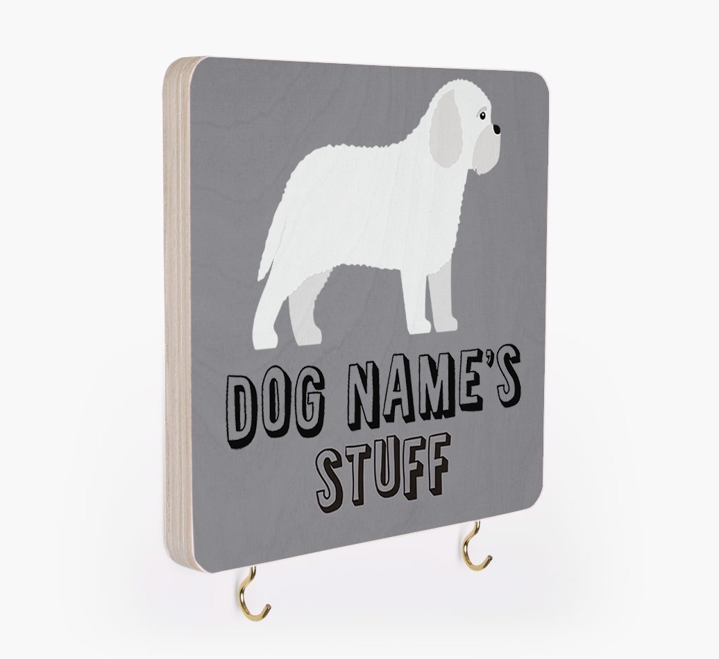 'Dog's Stuff' - Personalized {breedFullName} Lead & Collar Hanger