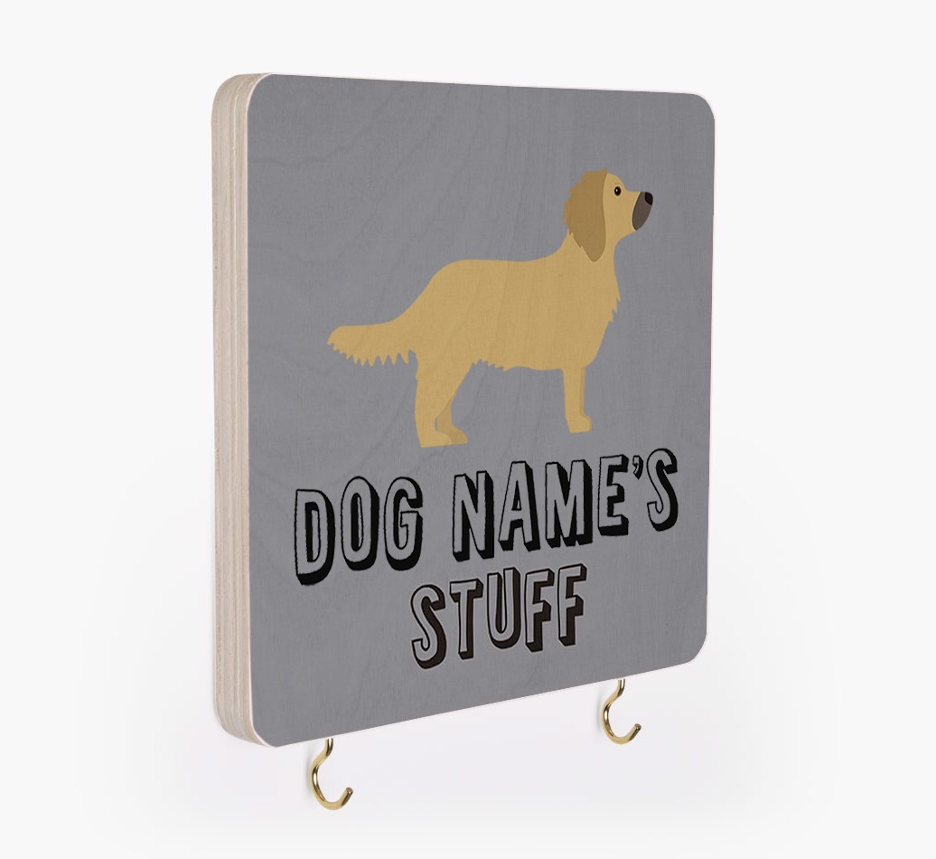 'Dog's Stuff' - Personalized {breedFullName} Lead & Collar Hanger