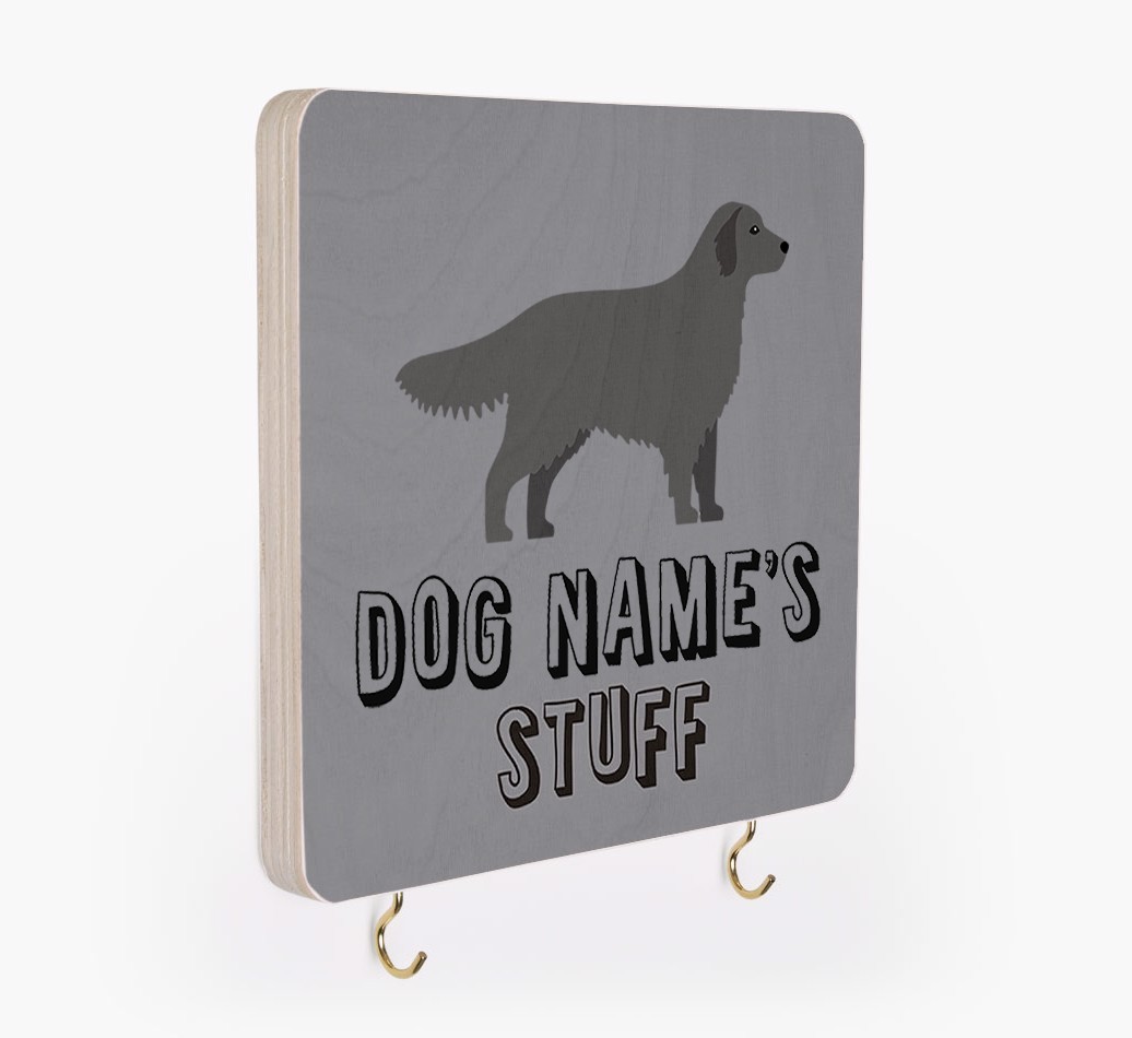 'Dog's Stuff' - Personalized {breedFullName} Lead & Collar Hanger