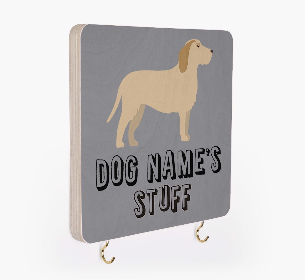 'Dog's Stuff' - Personalized {breedFullName} Lead & Collar Hanger