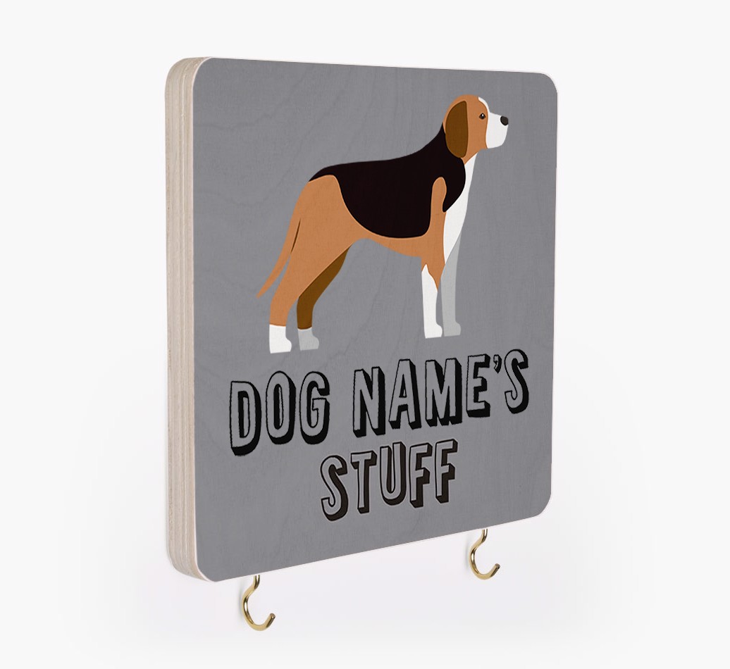 'Dog's Stuff' - Personalized {breedFullName} Lead & Collar Hanger