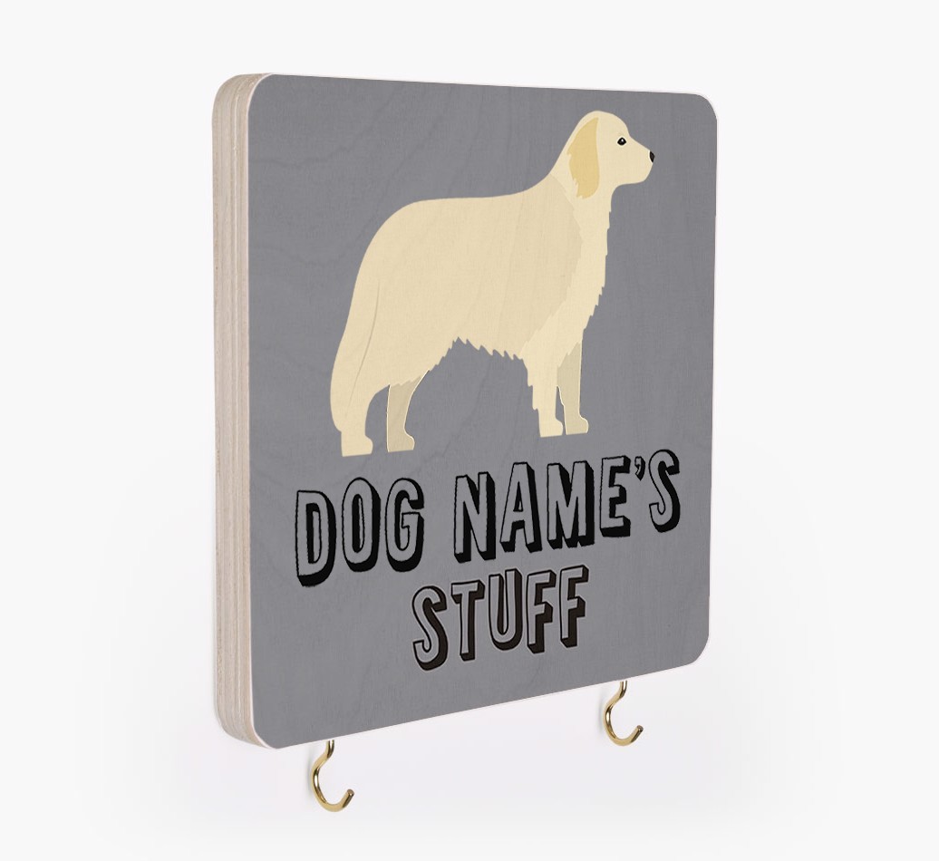 'Dog's Stuff' - Personalized {breedFullName} Lead & Collar Hanger