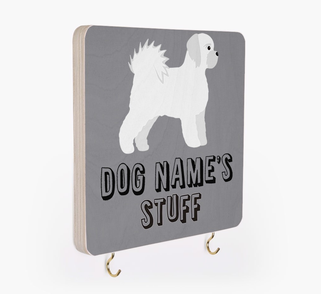 'Dog's Stuff' - Personalized {breedFullName} Lead & Collar Hanger