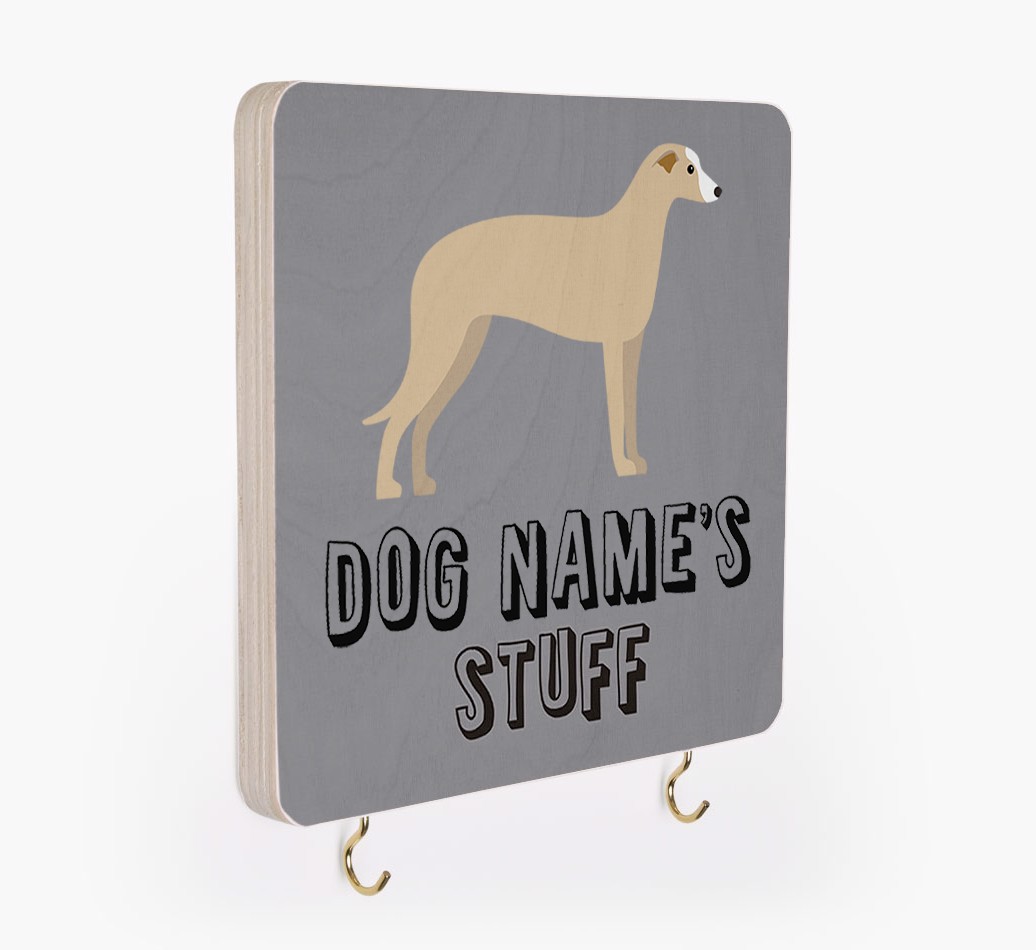 'Dog's Stuff' - Personalized {breedFullName} Lead & Collar Hanger