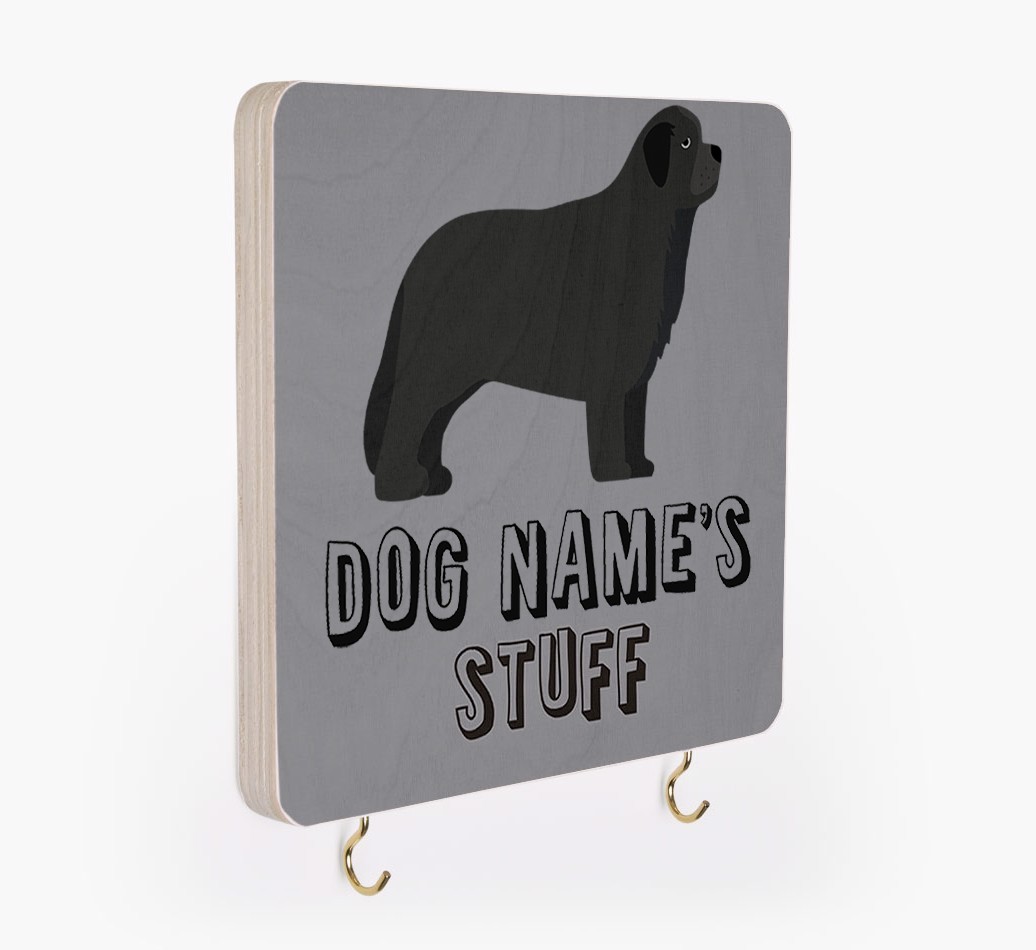 'Dog's Stuff' - Personalized {breedFullName} Lead & Collar Hanger
