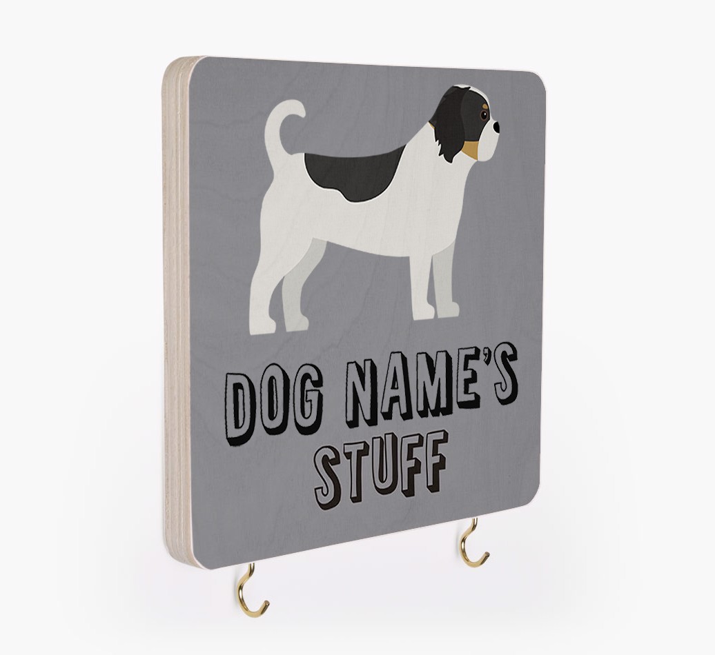 'Dog's Stuff' - Personalized {breedFullName} Lead & Collar Hanger