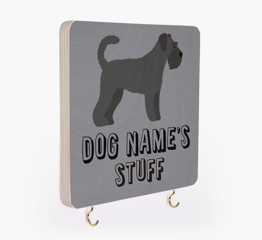'Dog's Stuff' - Personalized {breedFullName} Lead & Collar Hanger