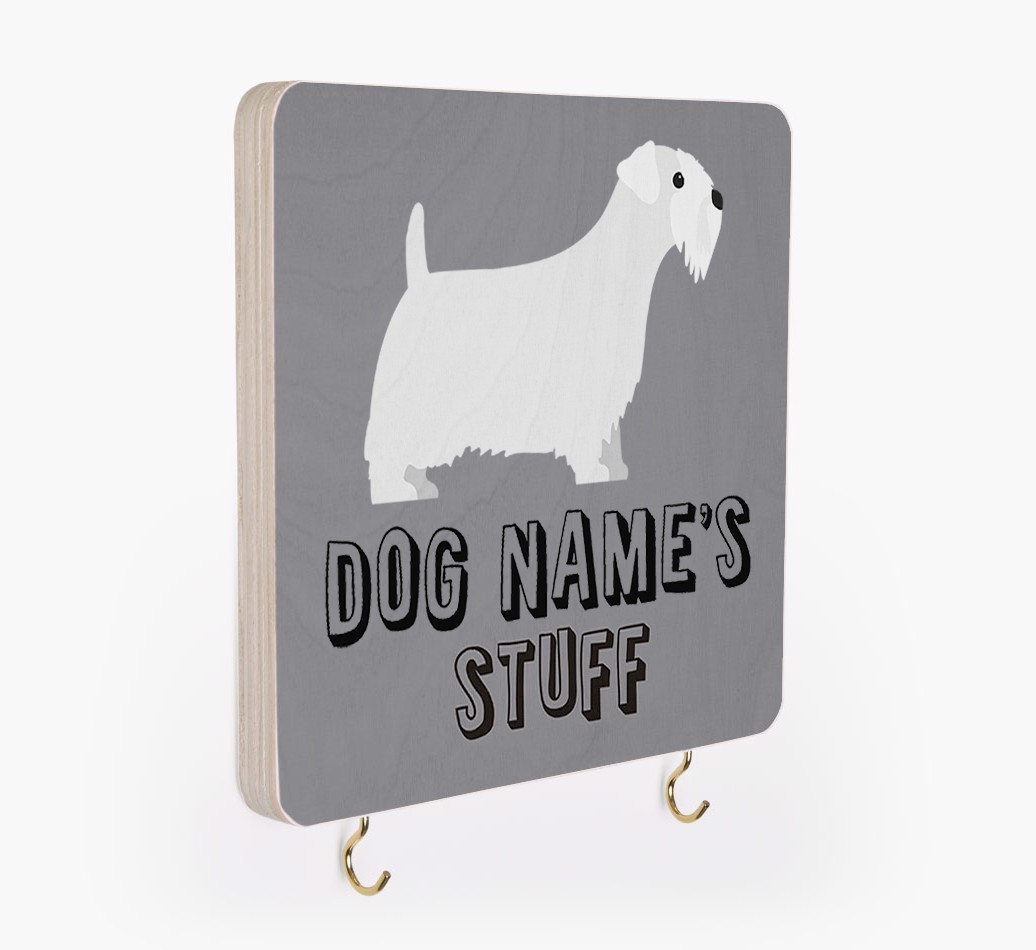 'Dog's Stuff' - Personalized {breedFullName} Lead & Collar Hanger