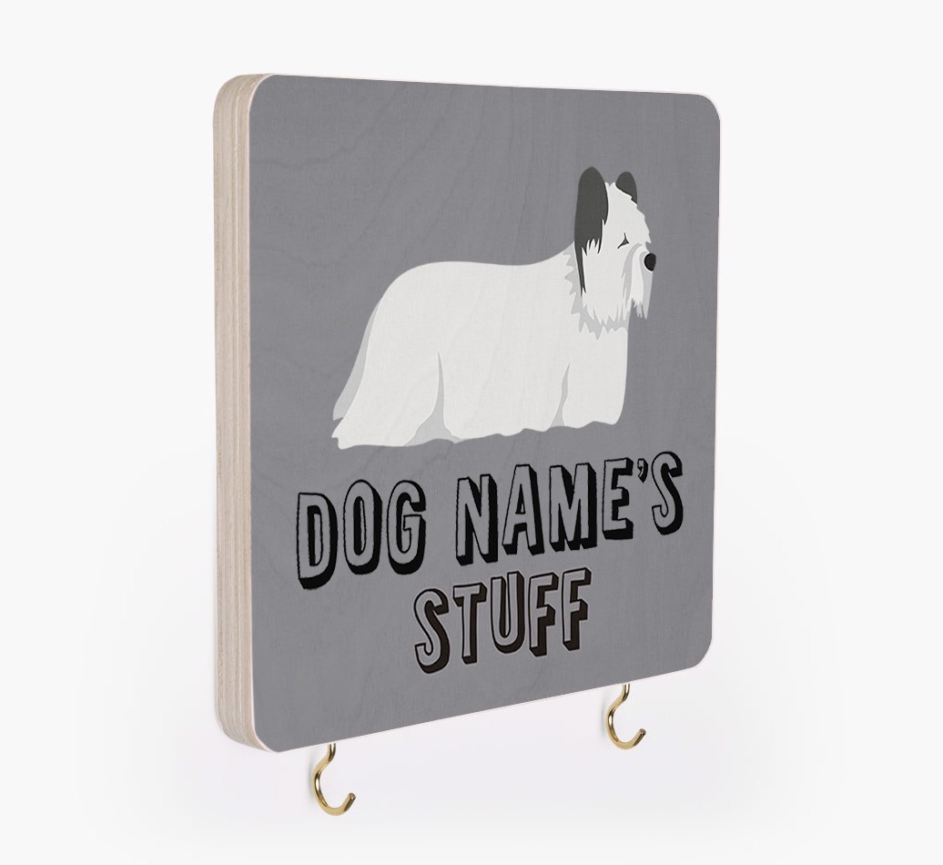 'Dog's Stuff' - Personalized {breedFullName} Lead & Collar Hanger