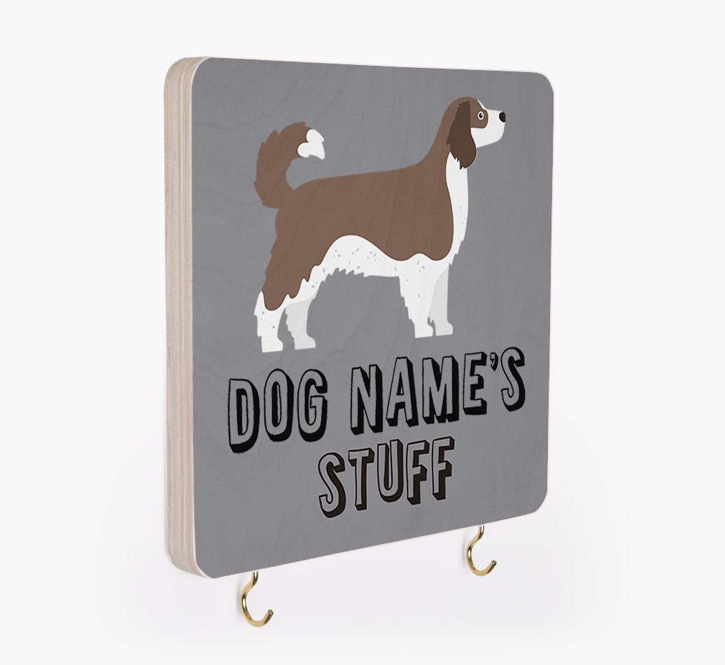 'Dog's Stuff' - Personalized {breedFullName} Lead & Collar Hanger
