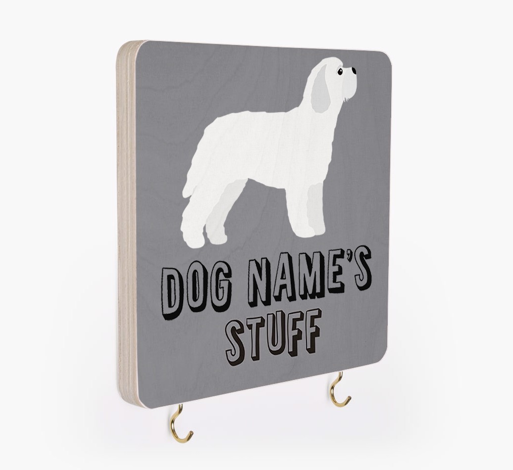 'Dog's Stuff' - Personalized {breedFullName} Lead & Collar Hanger