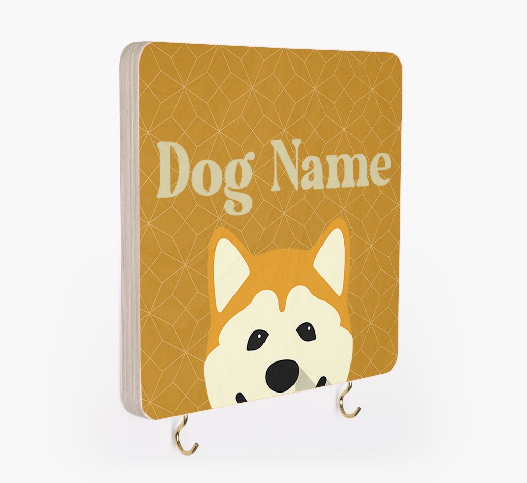 'Geometric Pattern' - Personalized {breedFullName} Lead & Collar Hanger