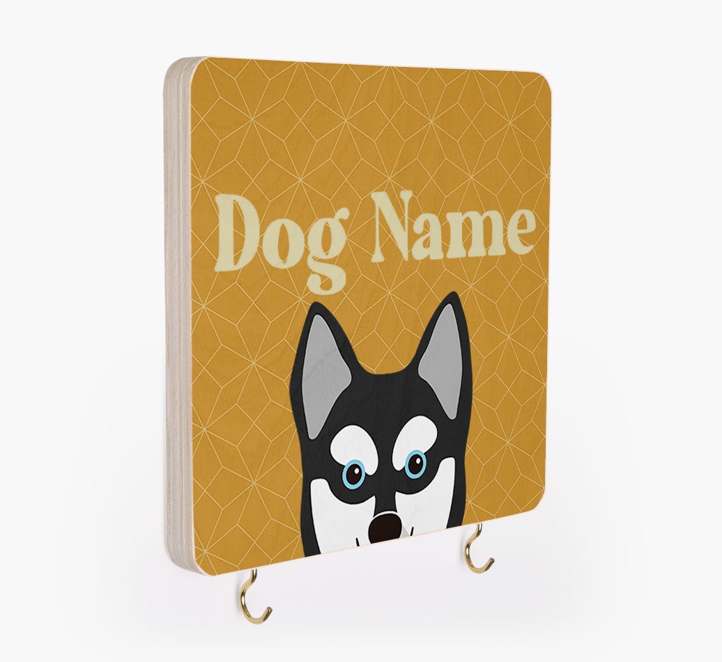 'Geometric Pattern' - Personalized {breedFullName} Lead & Collar Hanger