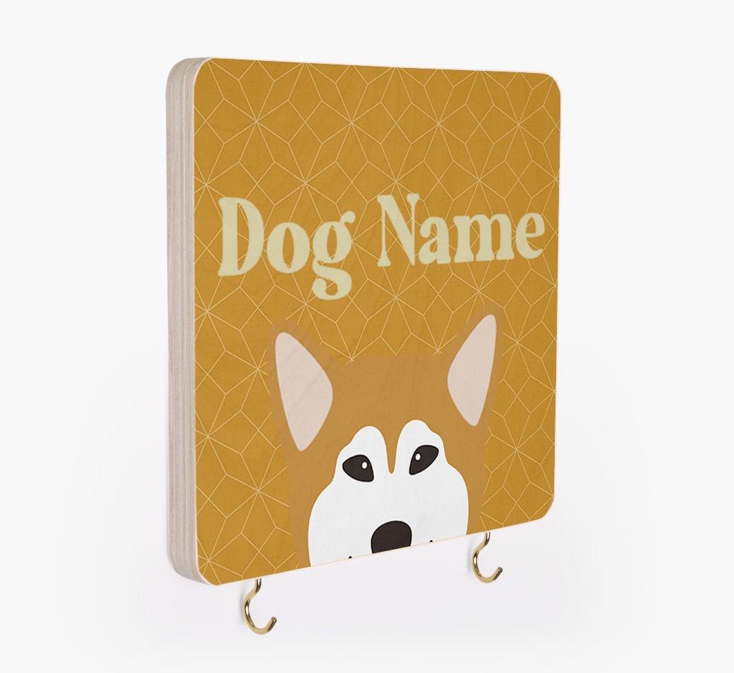 'Geometric Pattern' - Personalized {breedFullName} Lead & Collar Hanger