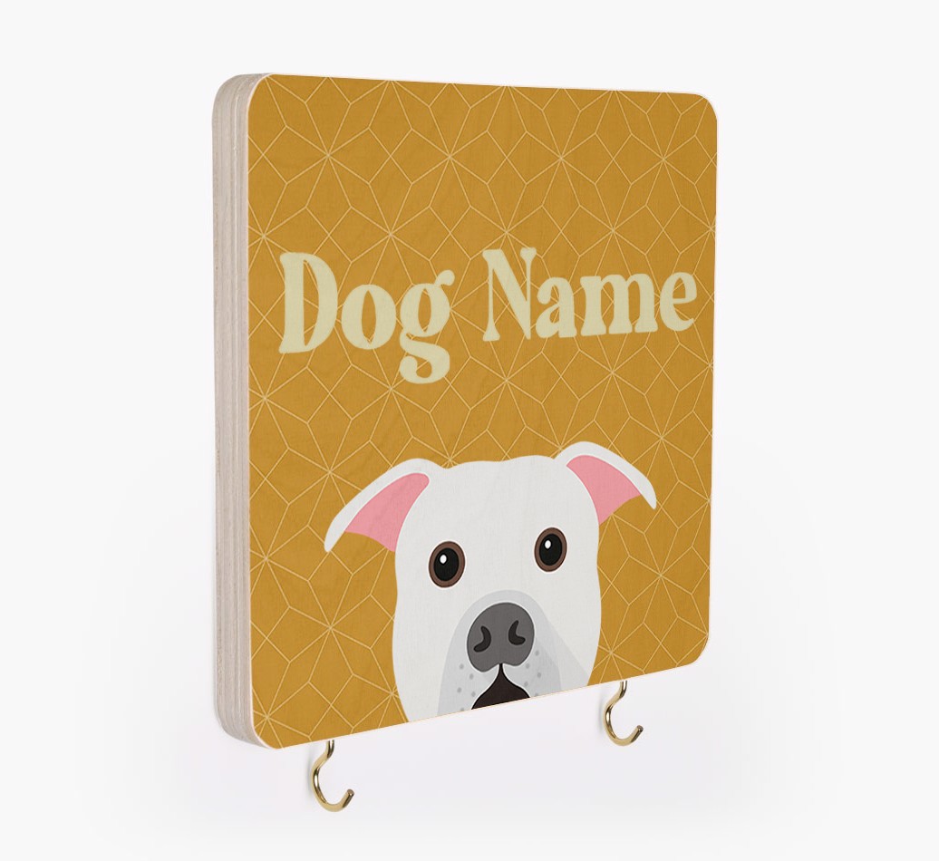 'Geometric Pattern' - Personalized {breedFullName} Lead & Collar Hanger