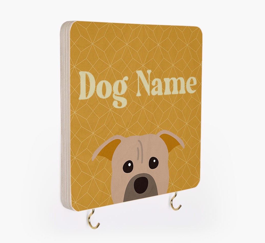 'Geometric Pattern' - Personalized {breedFullName} Lead & Collar Hanger