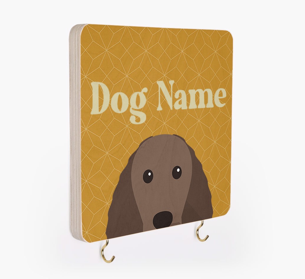 'Geometric Pattern' - Personalized {breedFullName} Lead & Collar Hanger