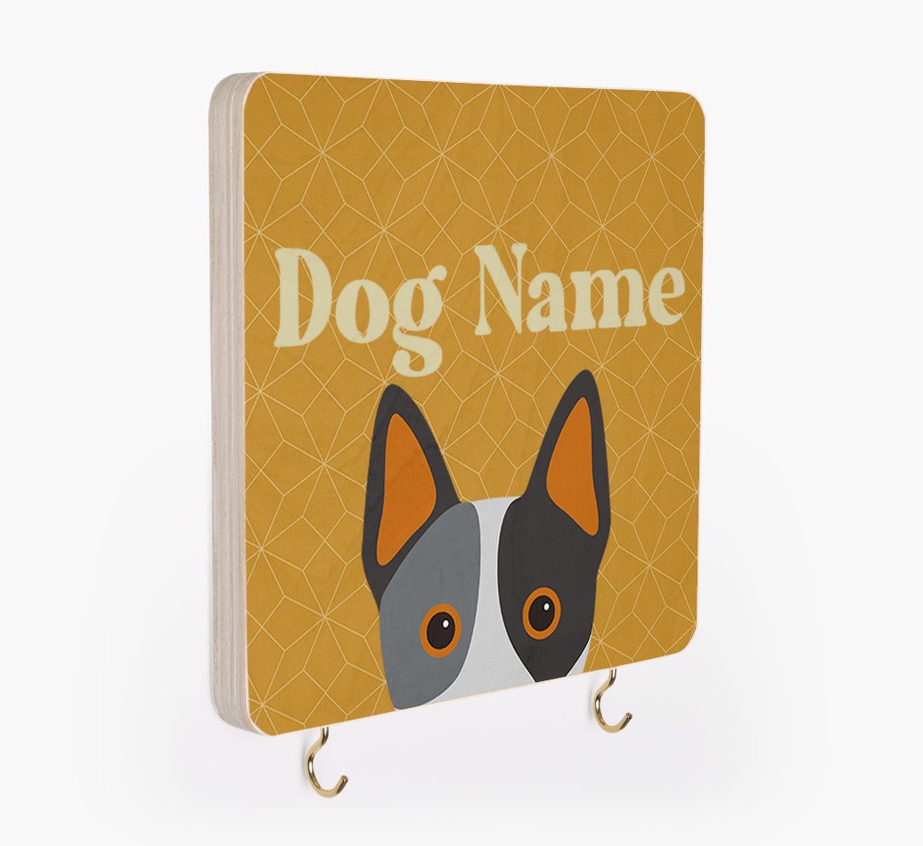'Geometric Pattern' - Personalized {breedFullName} Lead & Collar Hanger