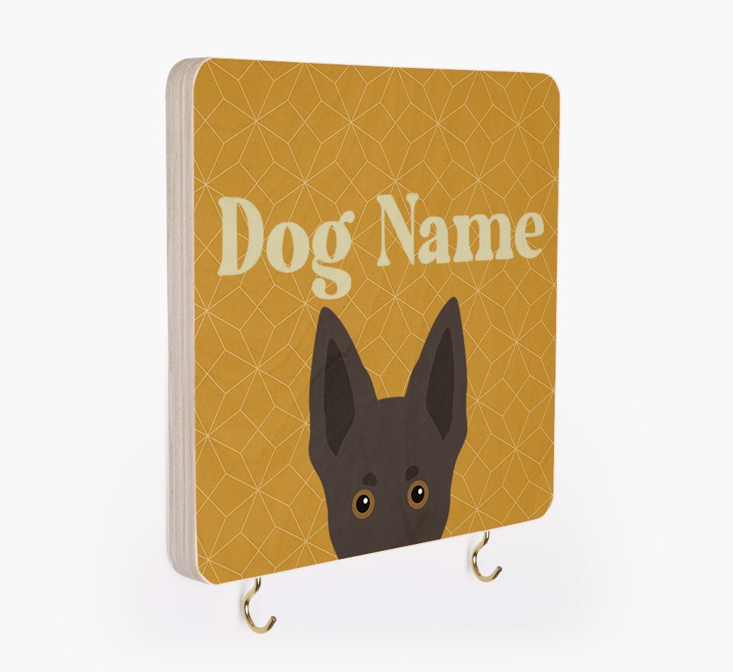 'Geometric Pattern' - Personalized {breedFullName} Lead & Collar Hanger