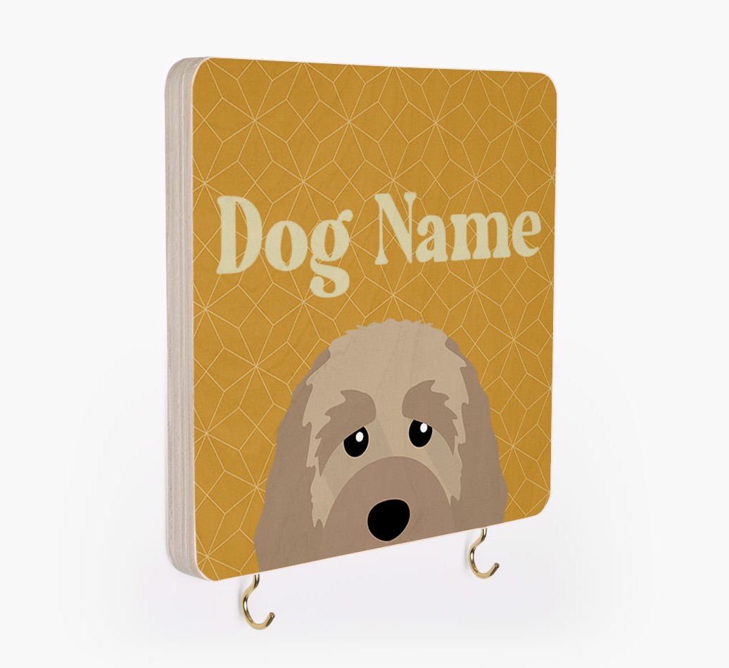 'Geometric Pattern' - Personalized {breedFullName} Lead & Collar Hanger