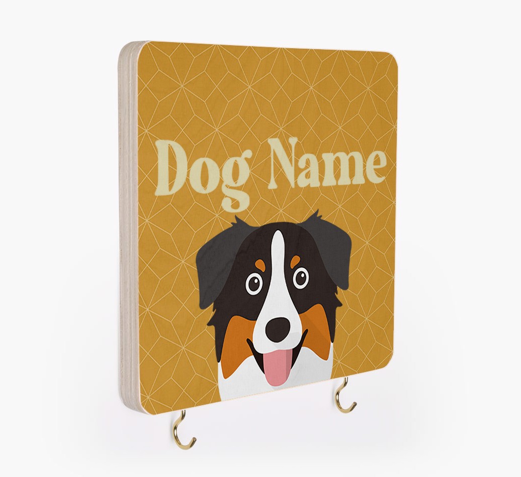 'Geometric Pattern' - Personalized {breedFullName} Lead & Collar Hanger
