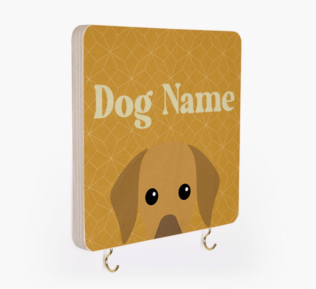 'Geometric Pattern' - Personalized {breedFullName} Lead & Collar Hanger
