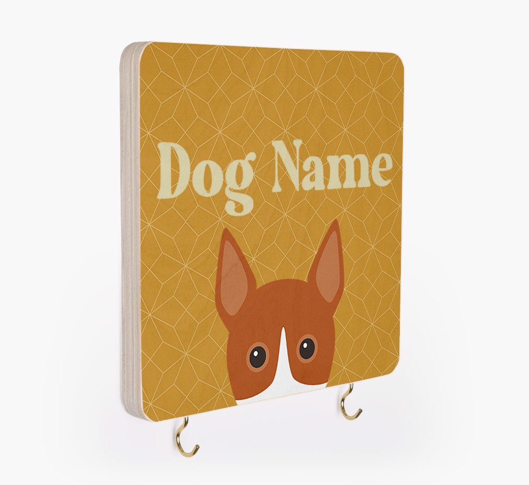'Geometric Pattern' - Personalized {breedFullName} Lead & Collar Hanger