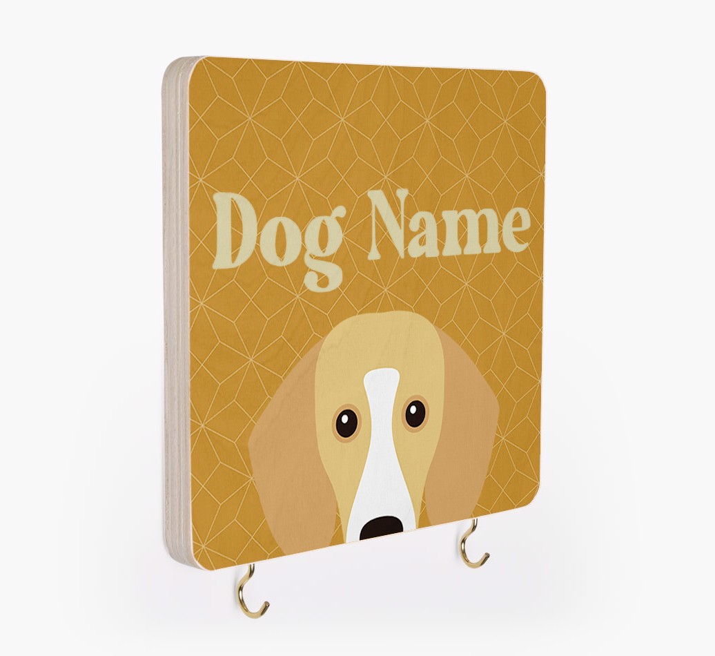 'Geometric Pattern' - Personalized {breedFullName} Lead & Collar Hanger