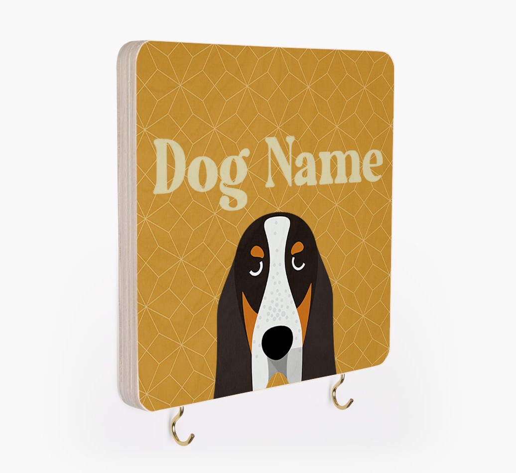 'Geometric Pattern' - Personalized {breedFullName} Lead & Collar Hanger