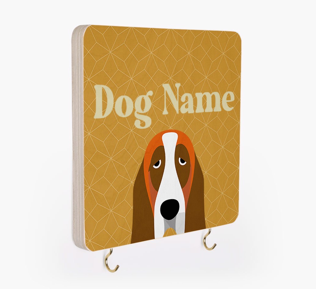 'Geometric Pattern' - Personalized {breedFullName} Lead & Collar Hanger