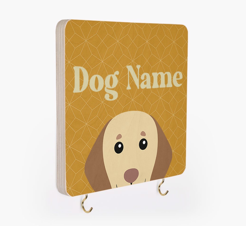 'Geometric Pattern' - Personalized {breedFullName} Lead & Collar Hanger