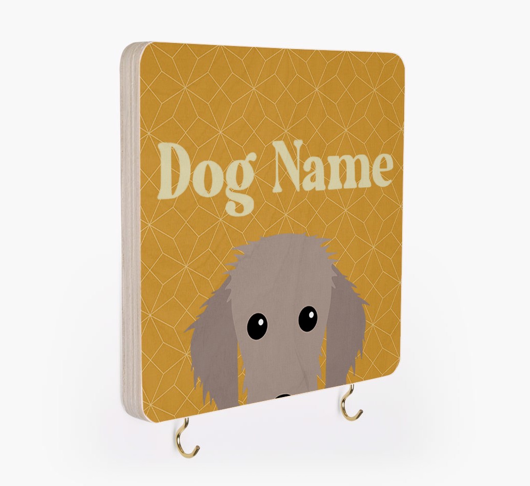 'Geometric Pattern' - Personalized {breedFullName} Lead & Collar Hanger