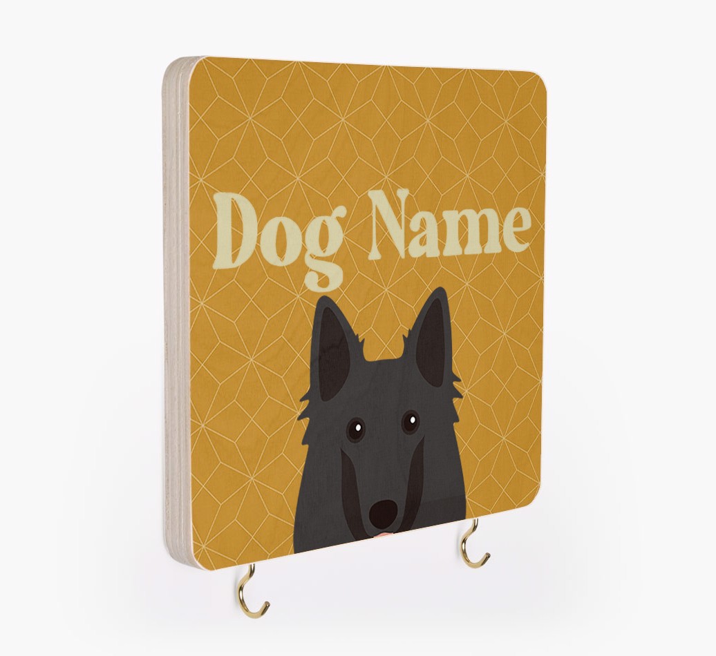 'Geometric Pattern' - Personalized {breedFullName} Lead & Collar Hanger