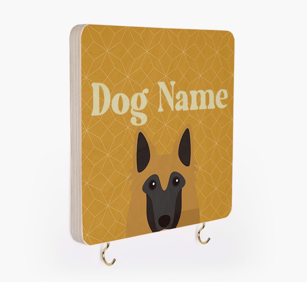 'Geometric Pattern' - Personalised {breedFullName} Lead & Collar Hanger