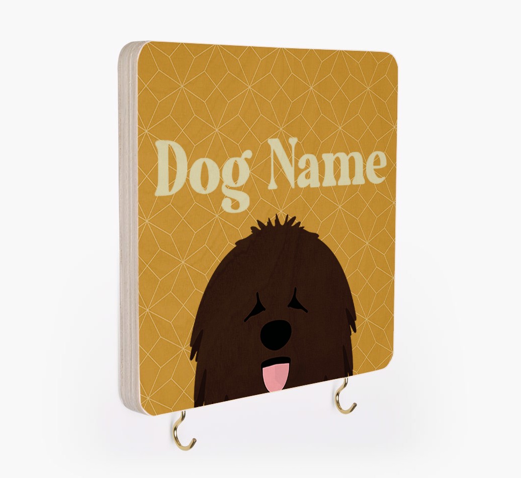 'Geometric Pattern' - Personalised {breedFullName} Lead & Collar Hanger