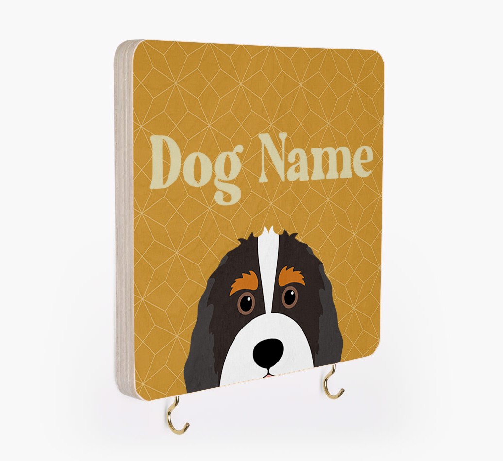 'Geometric Pattern' - Personalized {breedFullName} Lead & Collar Hanger