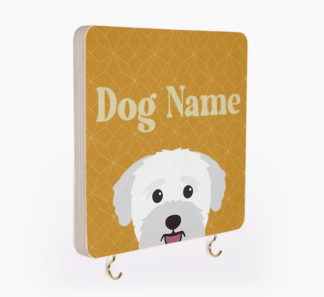 'Geometric Pattern' - Personalized {breedFullName} Lead & Collar Hanger
