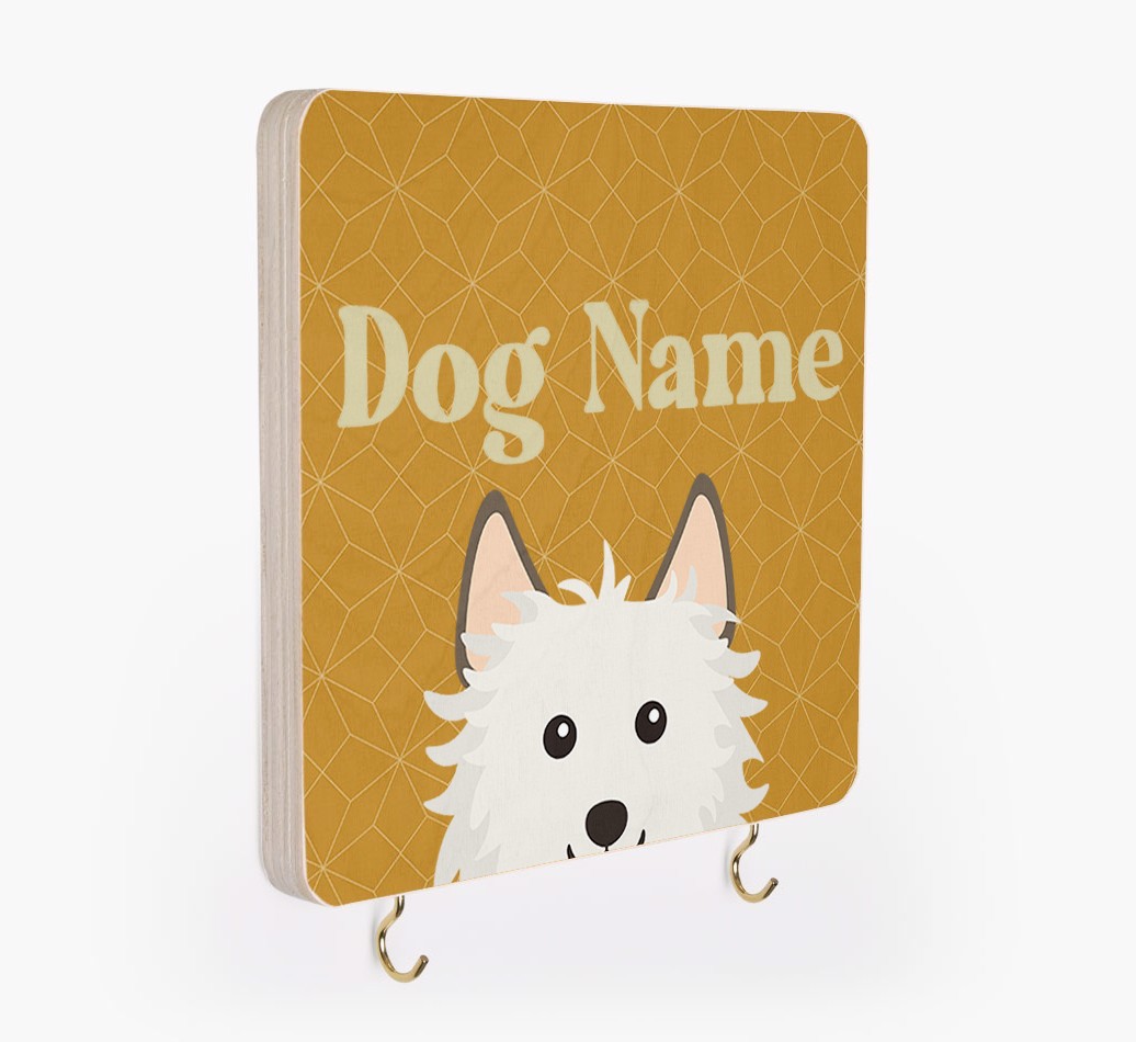 'Geometric Pattern' - Personalized {breedFullName} Lead & Collar Hanger